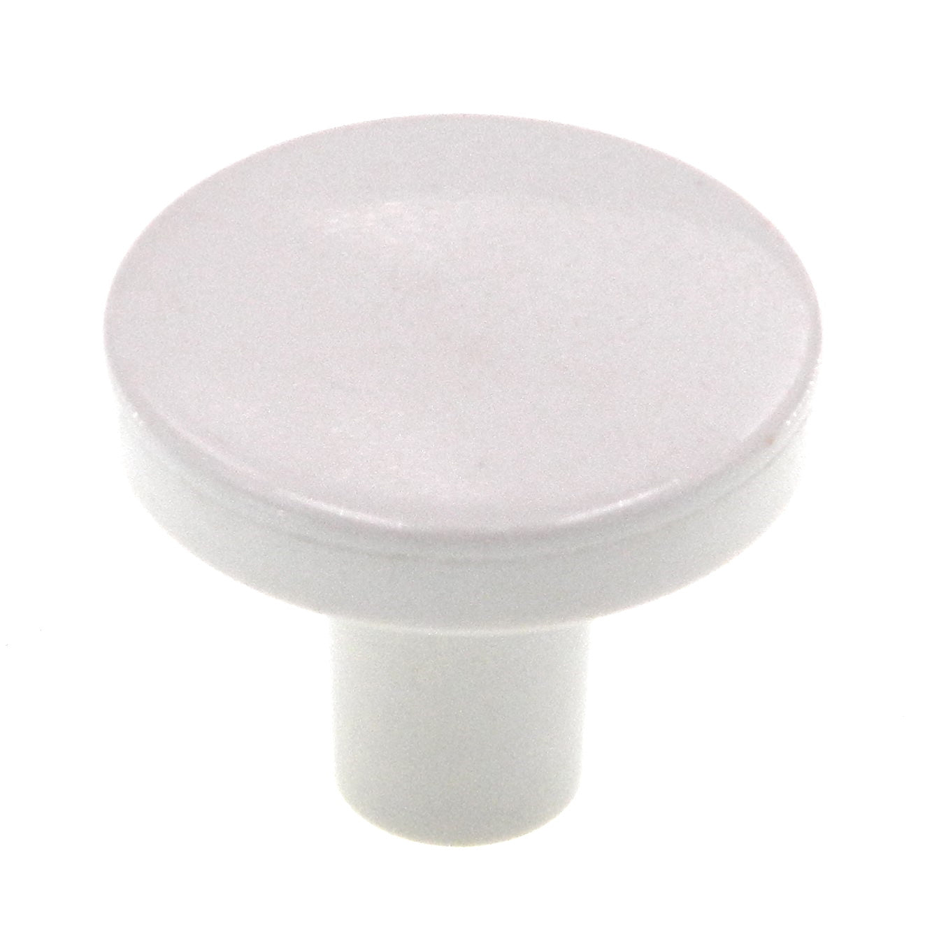 Amerock Elan White 1-1/4" Round Plastic Cabinet Knob Pull BP8688-PW