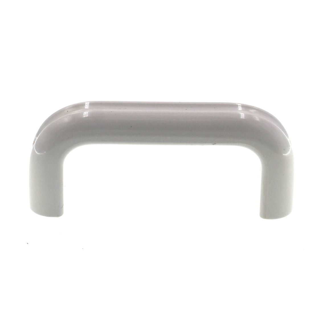 Amerock Elan White Plastic 2 1/2" Ctr. Ridged Cabinet Arch Pull Handle BP8696PW