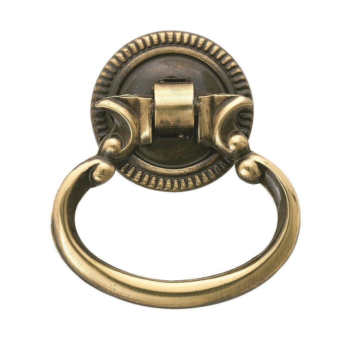 Amerock Allison Antique English Brass 1 3/4 inch Ring Pull Cabinet Knob BP886AE