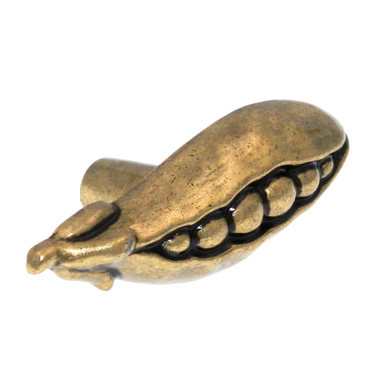 Amerock Veggie'Z 2 3/8" Regency Brass Novelty Pea Pod Cabinet Knob BP9336-R1