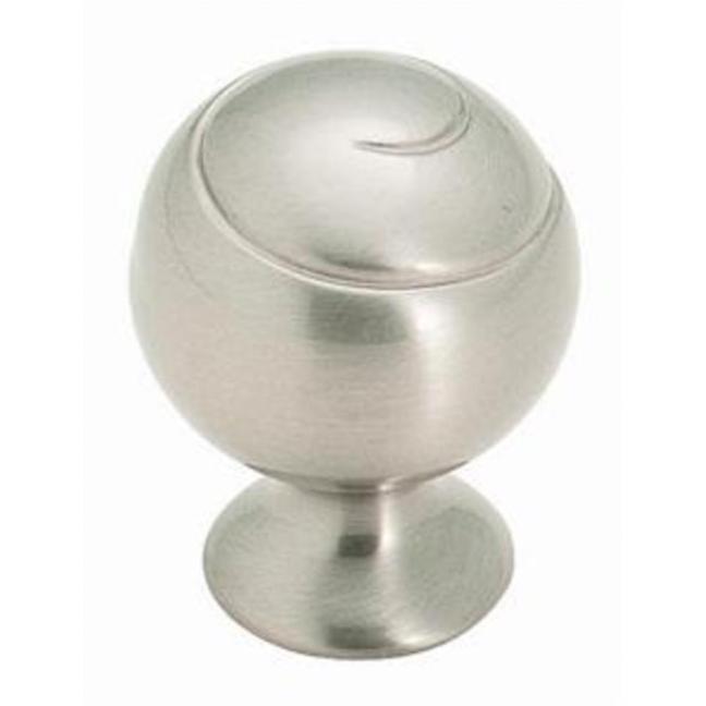 Amerock Swirl'Z Satin Nickel Round Spiral 1 1/8" Cabinet Knob BP9338-G10