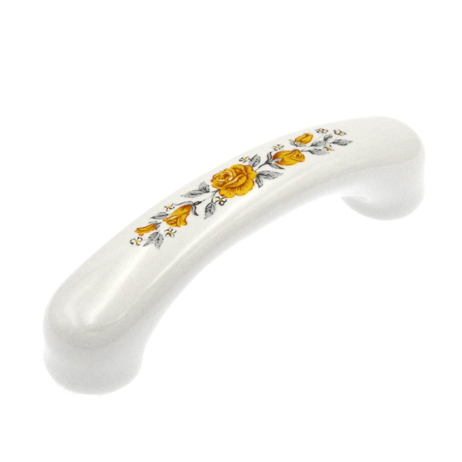 Amerock Hardware 3"cc Ceramic Cabinet Handle Pull in White, Yellow BP937-CW2