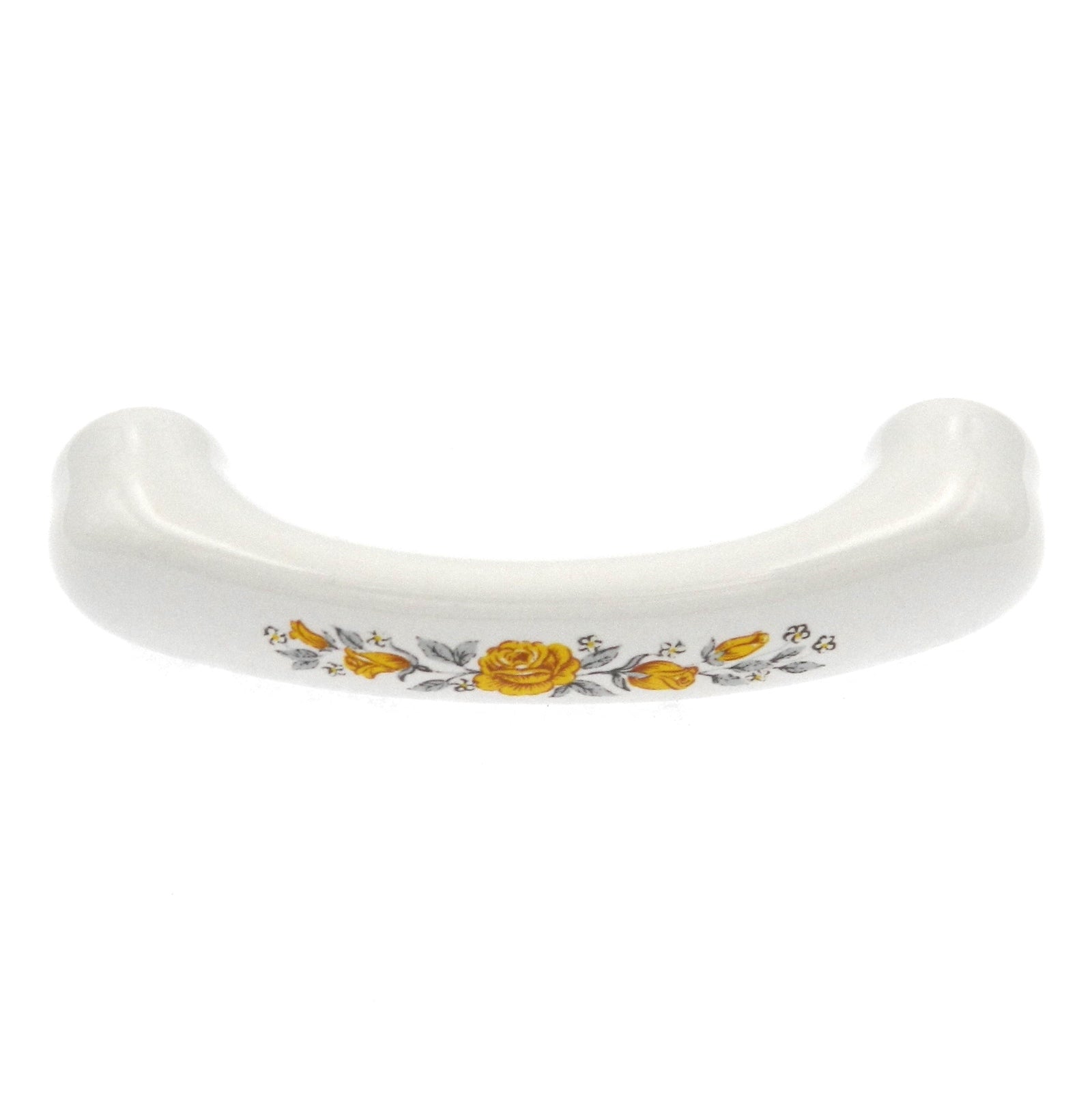 Amerock Hardware 3"cc Ceramic Cabinet Handle Pull in White, Yellow BP937-CW2