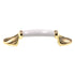 Amerock 3"cc Polished Brass Cabinet Handle Pull Ceramic Center BP981-3CW