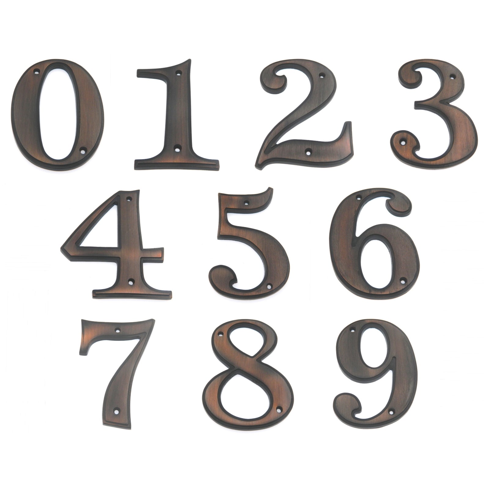 Gatehouse Large 5" Aged Bronze Decorative Stylish Zinc House Address Numbers