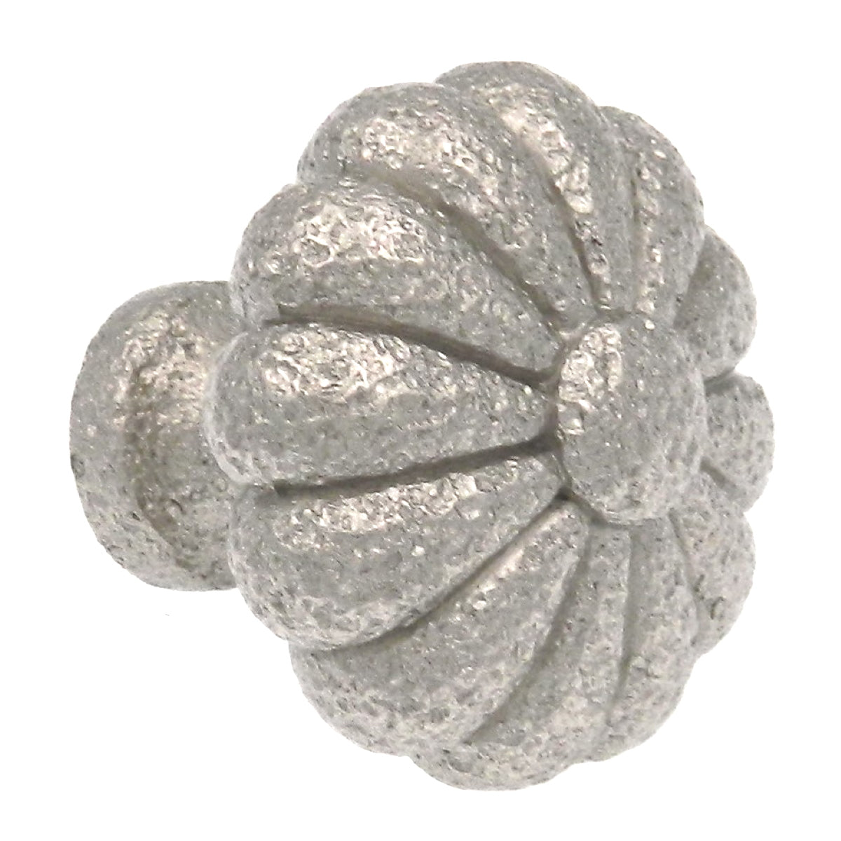 Ancient Treasures Rustic Hammered Floral Satin Chrome 1 1/2" Pull Knob C009SAT, 10 Pack