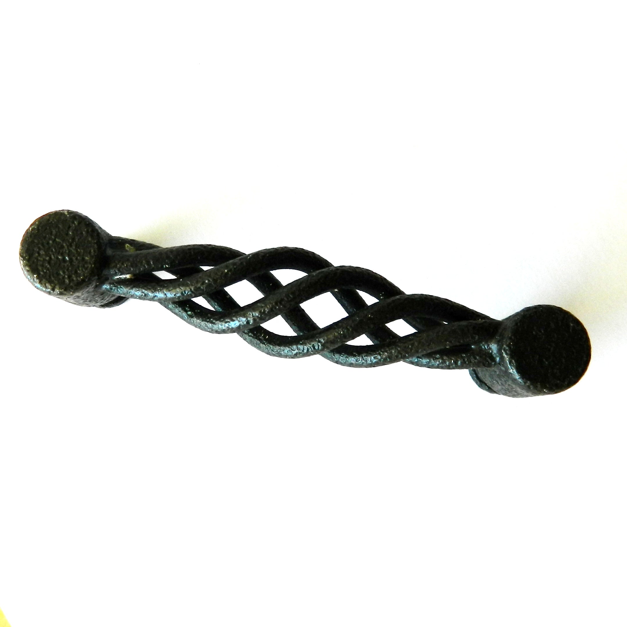 Ancient Treasures Rustic Hammered C044BLK Black 3"cc Birdcage Pull