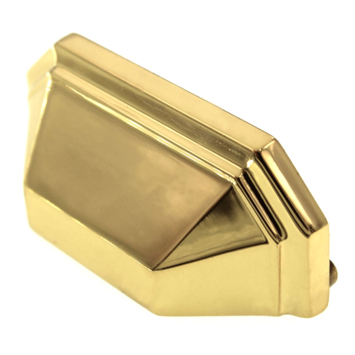 Keeler Solid Brass Polished Brass 3" Ctr. Angled Drawer Cup Pull C13