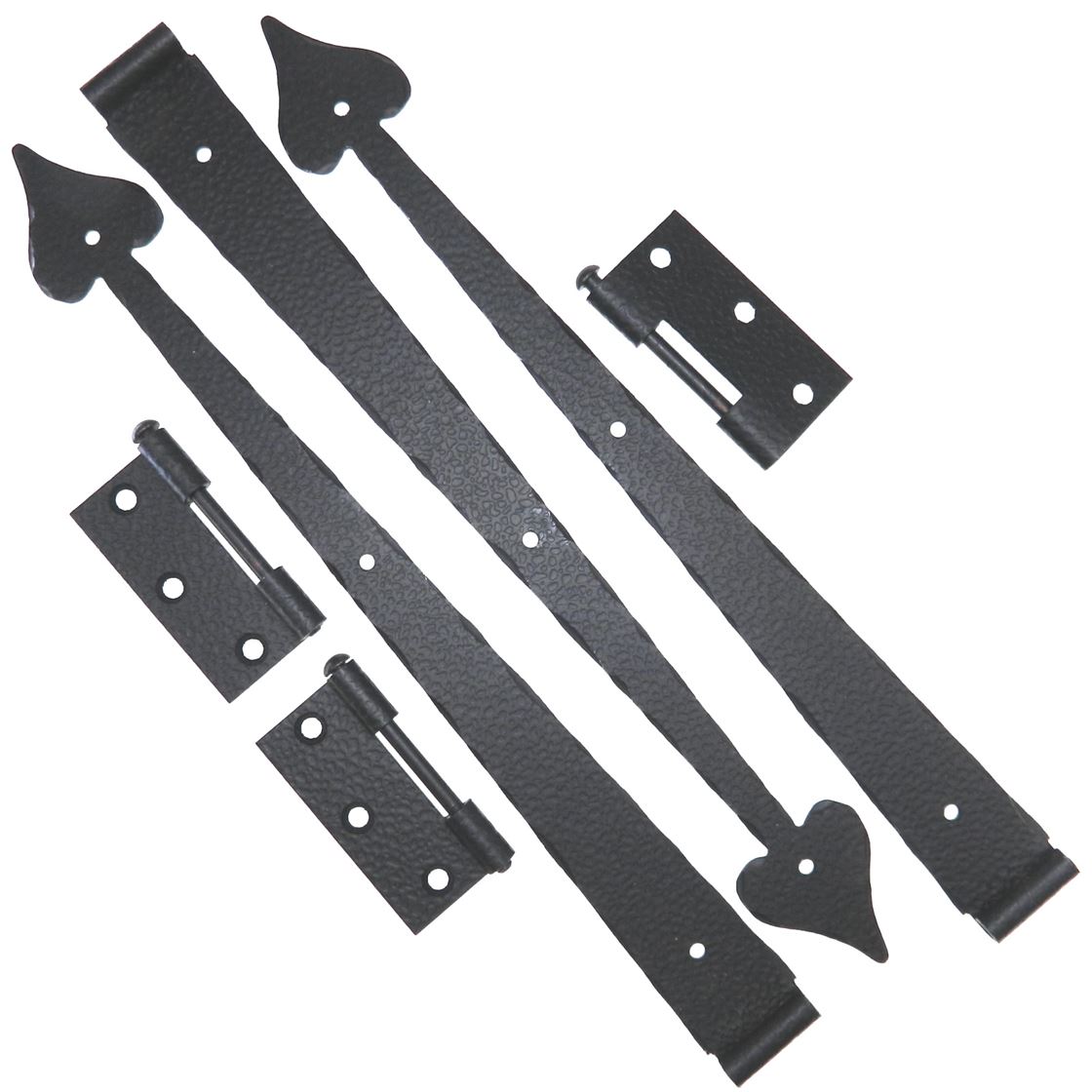 Amerock Colonial Black Screen Storm Door Set Thumb Latch 3 Strap Hinges C1400-CB