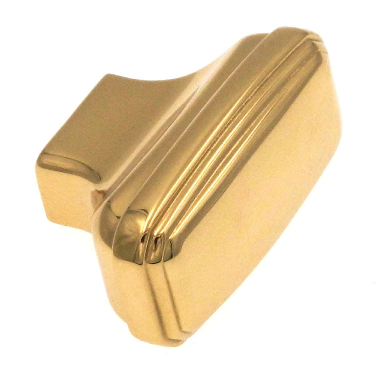 Keeler Solid Brass Polished Brass Rectangular Cabinet Solid Brass Knob C21