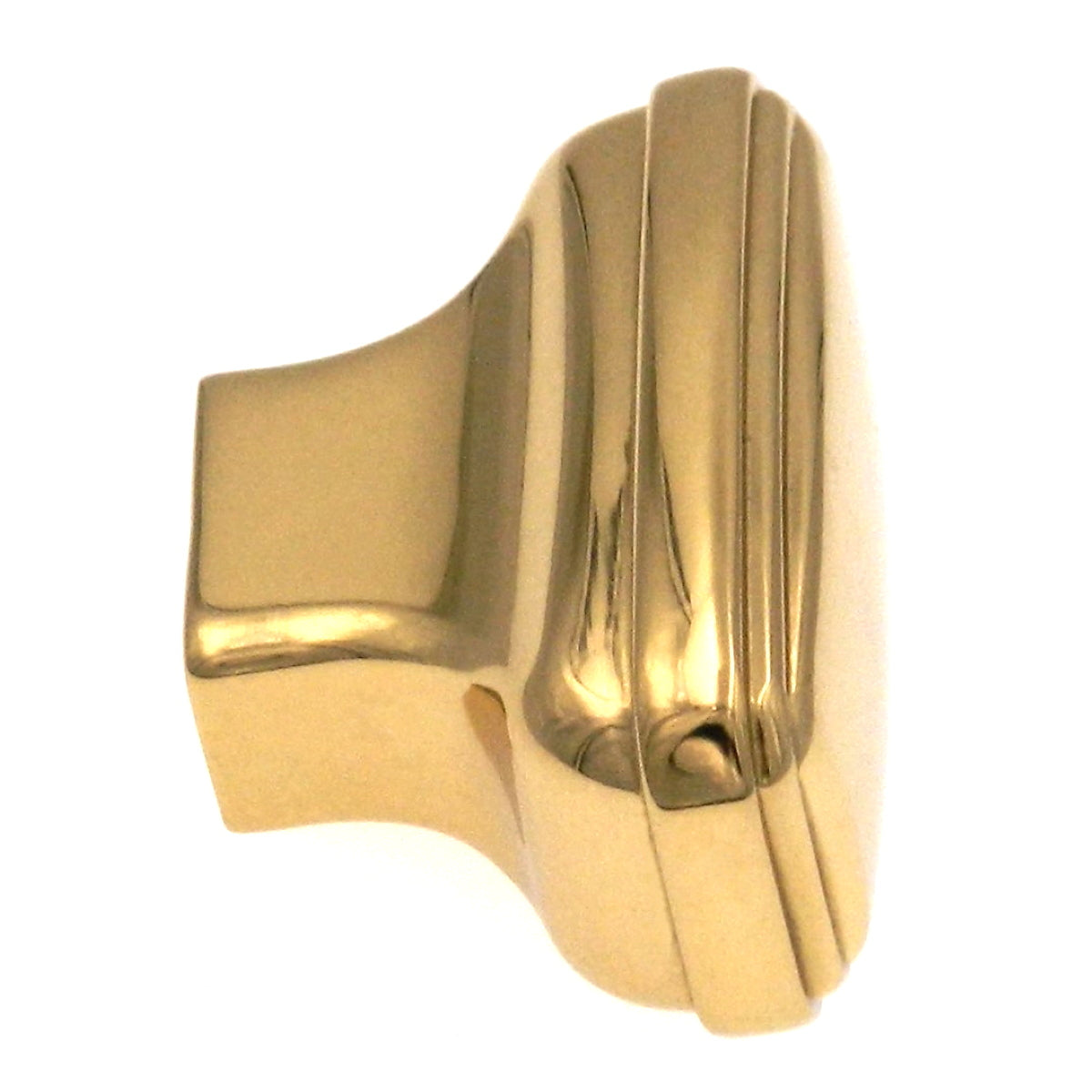 Keeler Solid Brass Polished Brass Rectangular Cabinet Solid Brass Knob C21