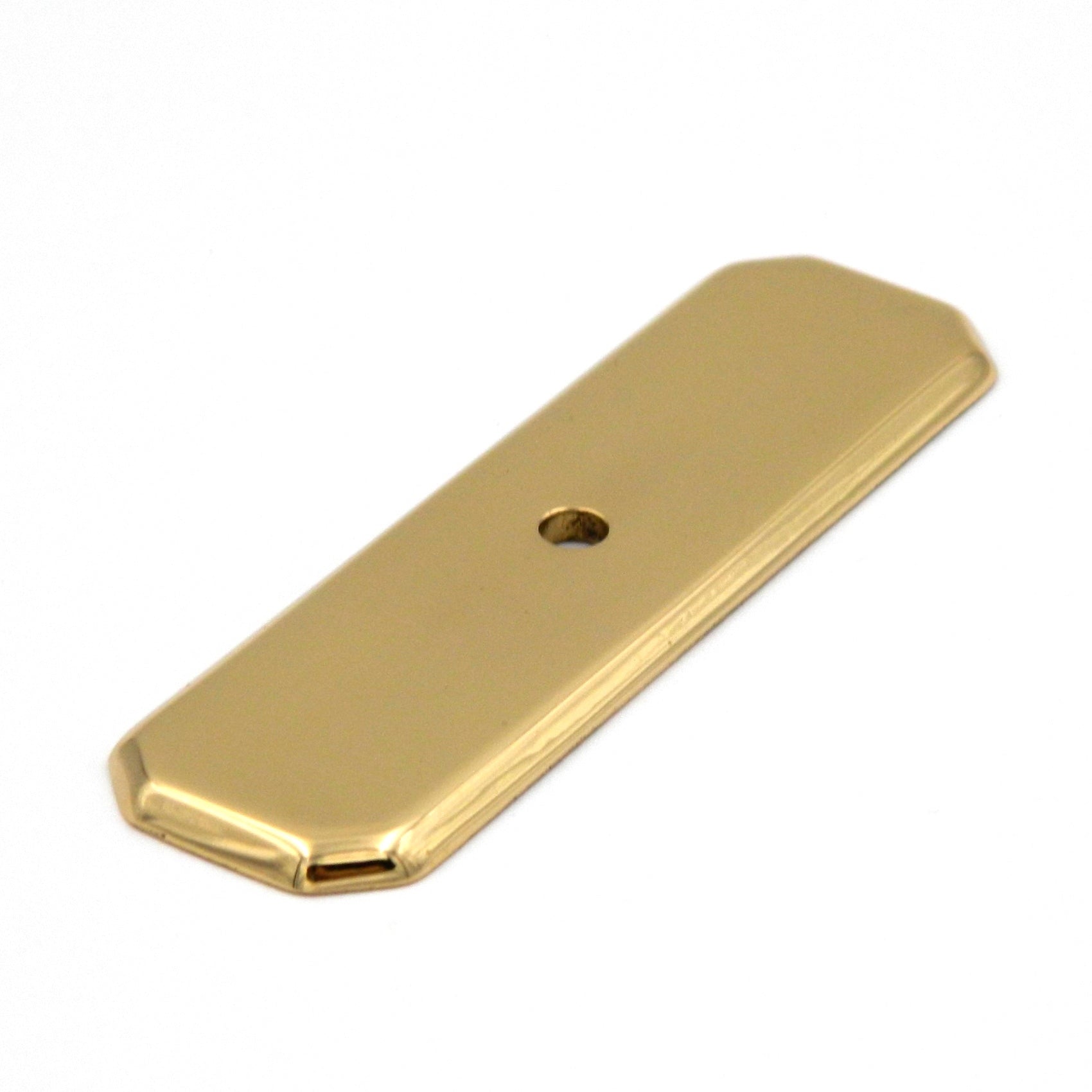 Belwith Hickory Keeler Polished Brass Solid Brass Rectangular Knob Backplate C26