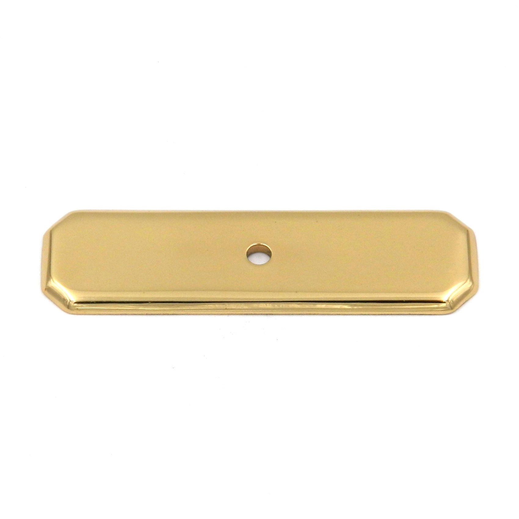 Belwith Hickory Keeler Polished Brass Solid Brass Rectangular Knob Backplate C26