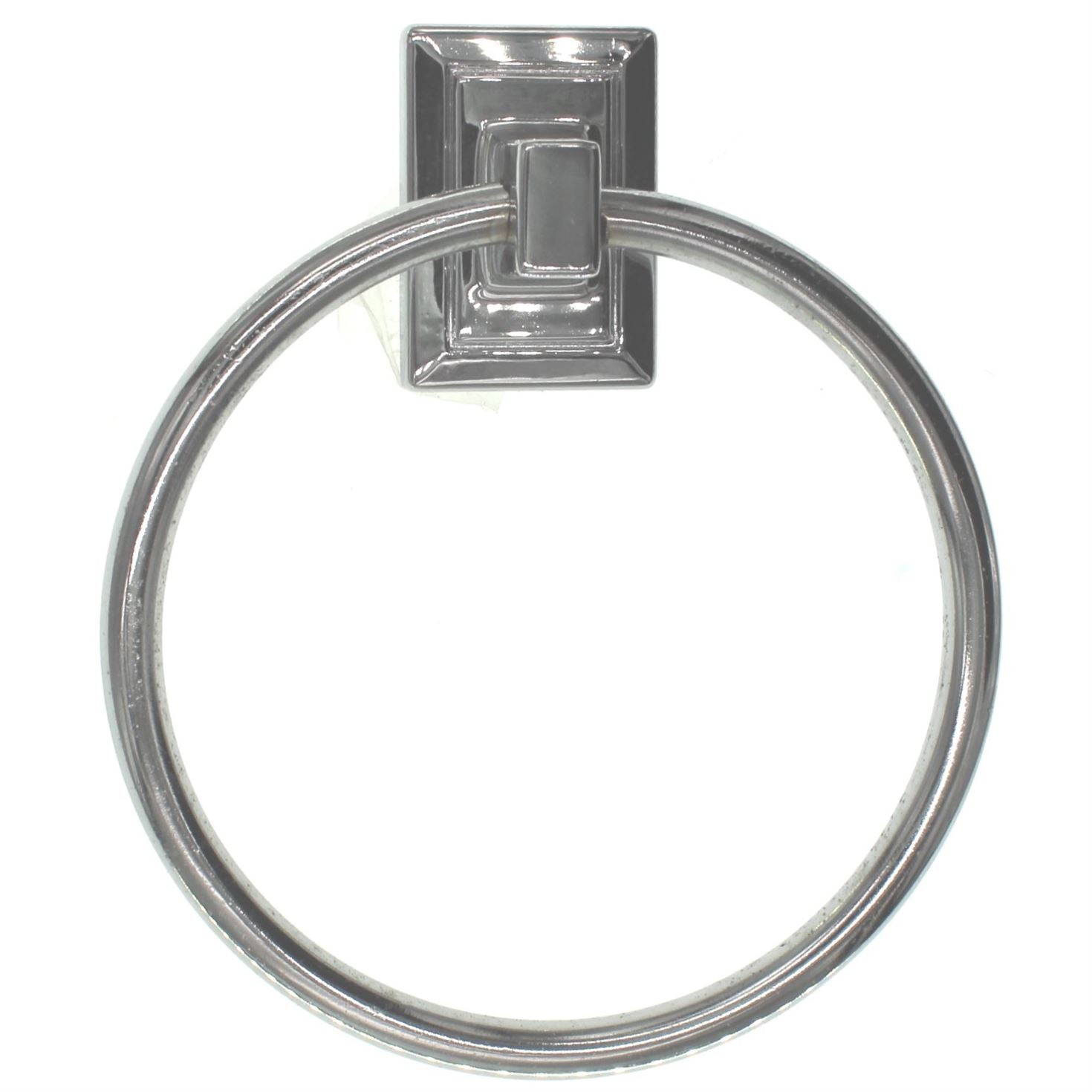 Amerock Accent II Polished Chrome 5 5/8" Metal Bath Towel Ring C4356-26