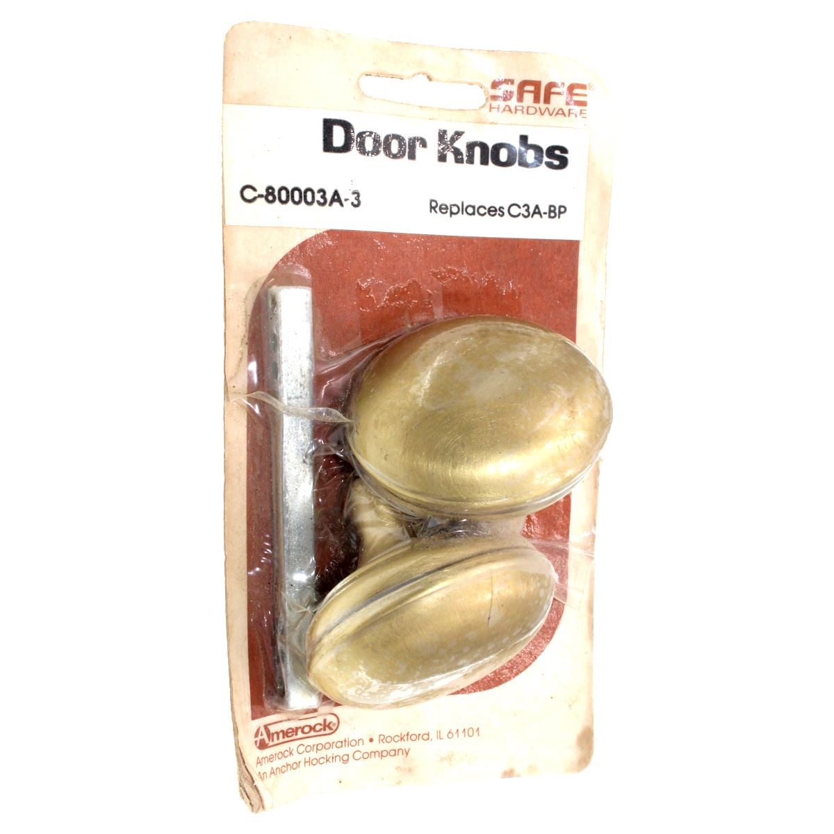 Amerock SAFE Passage Brass Door Knobs With Spindle C80003A-3