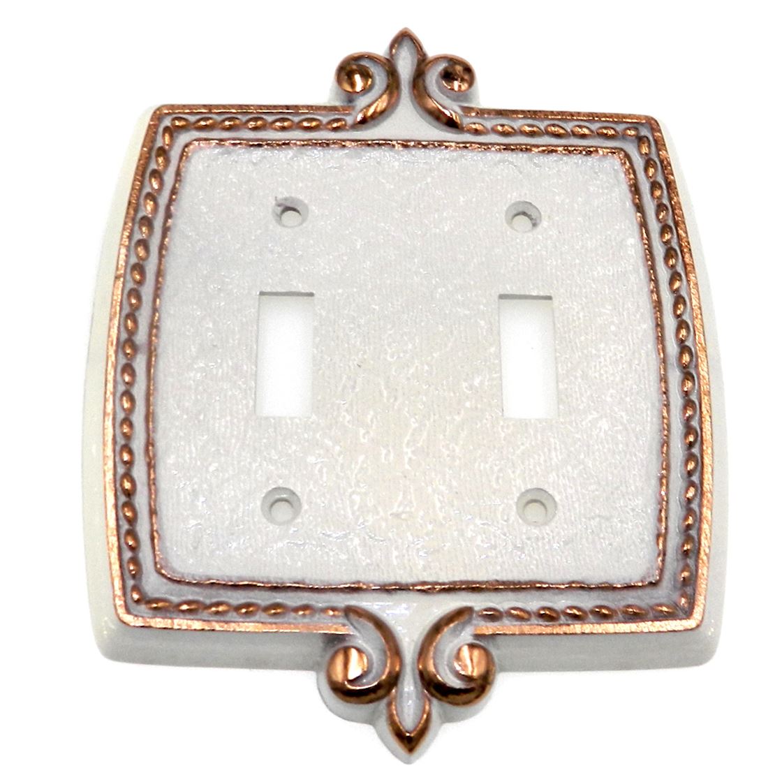 Amerock Bonaventure Wall Plate Double Switch Plate Regency White 8884-RW