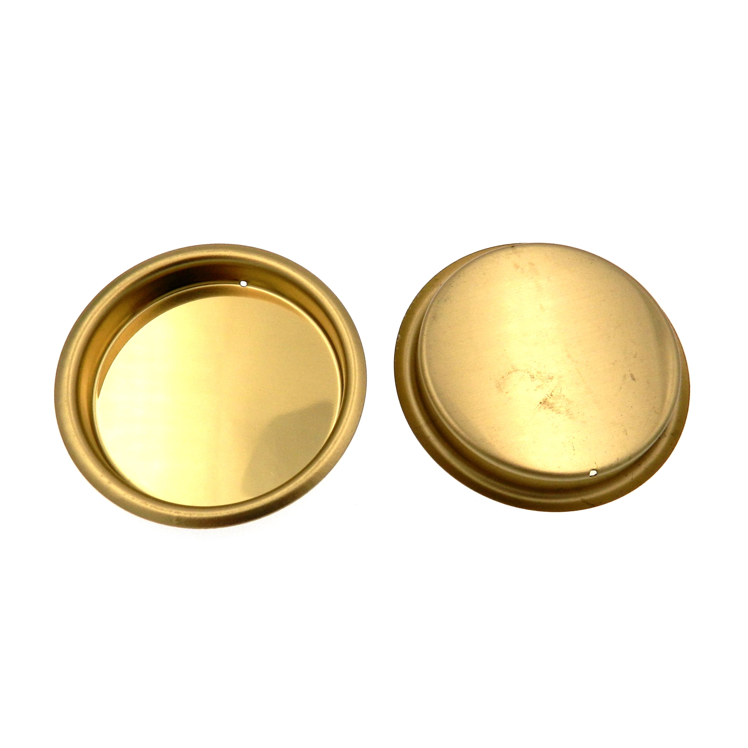 Belwith Polished Brass Closet or Pocket Door 2-1/8" Diameter Finger Pull CBH2005, 2 Pack