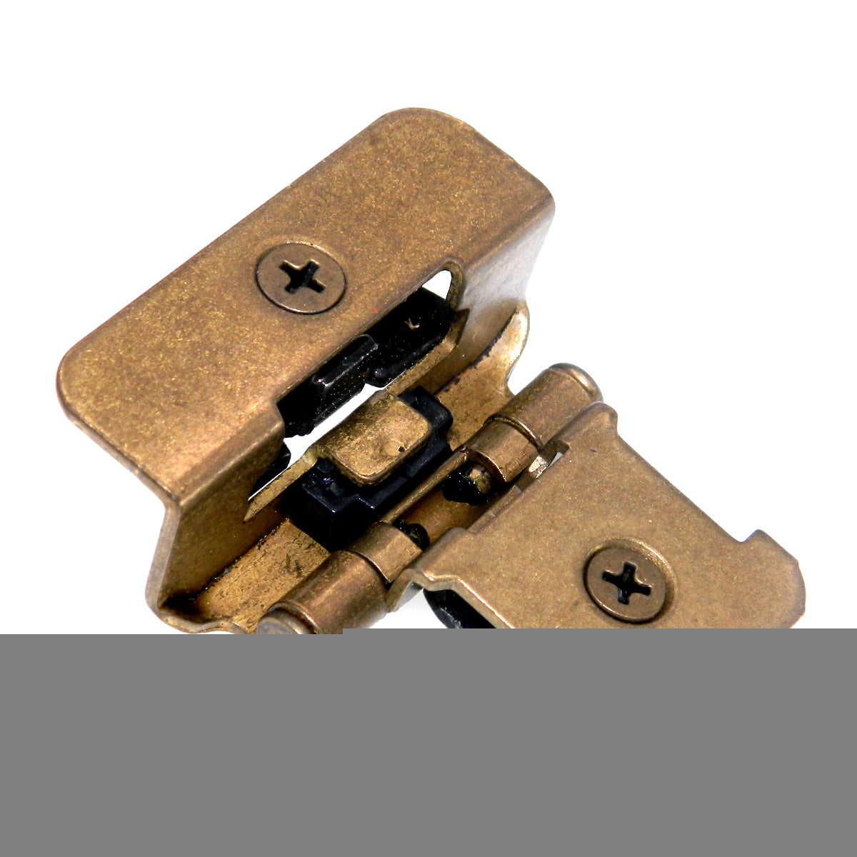 Double Demountable Cabinet Hinge 3/8" Overlay Burnished Brass CM8702-BB