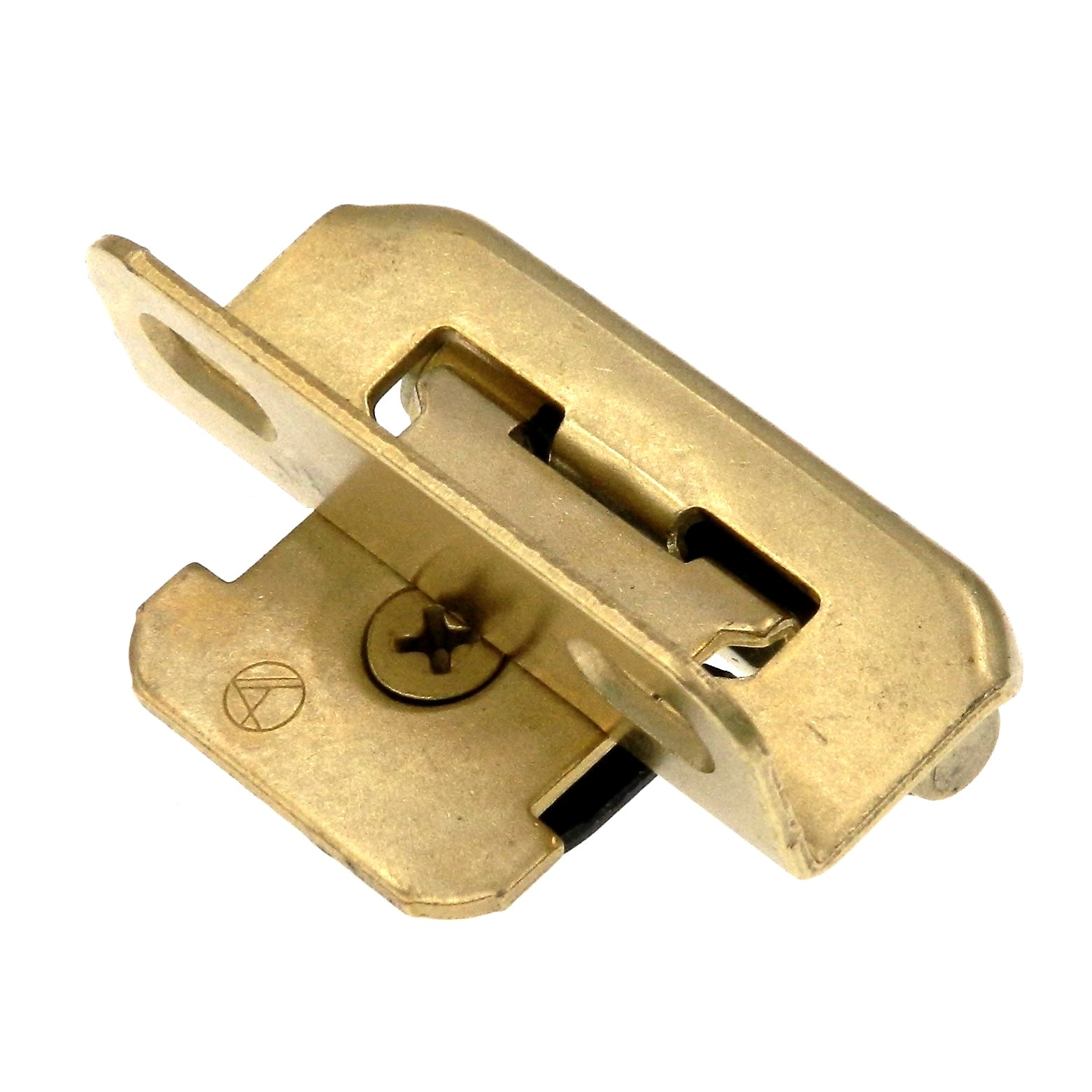 Single Demountable Flush Cabinet Door Hinge 3/8" Overlay Polished Brass CM8716-3