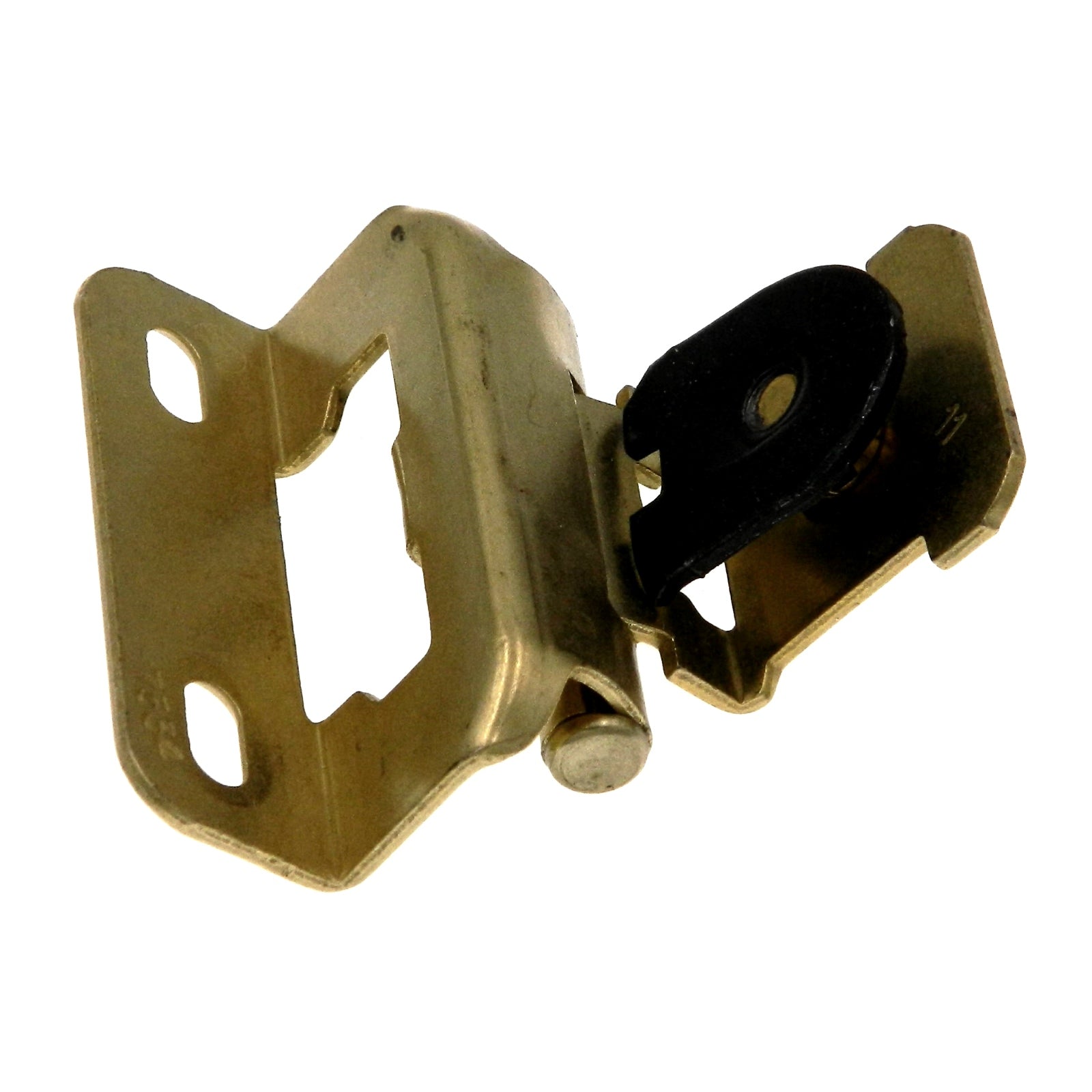 Single Demountable Flush Cabinet Door Hinge 3/8" Overlay Polished Brass CM8716-3