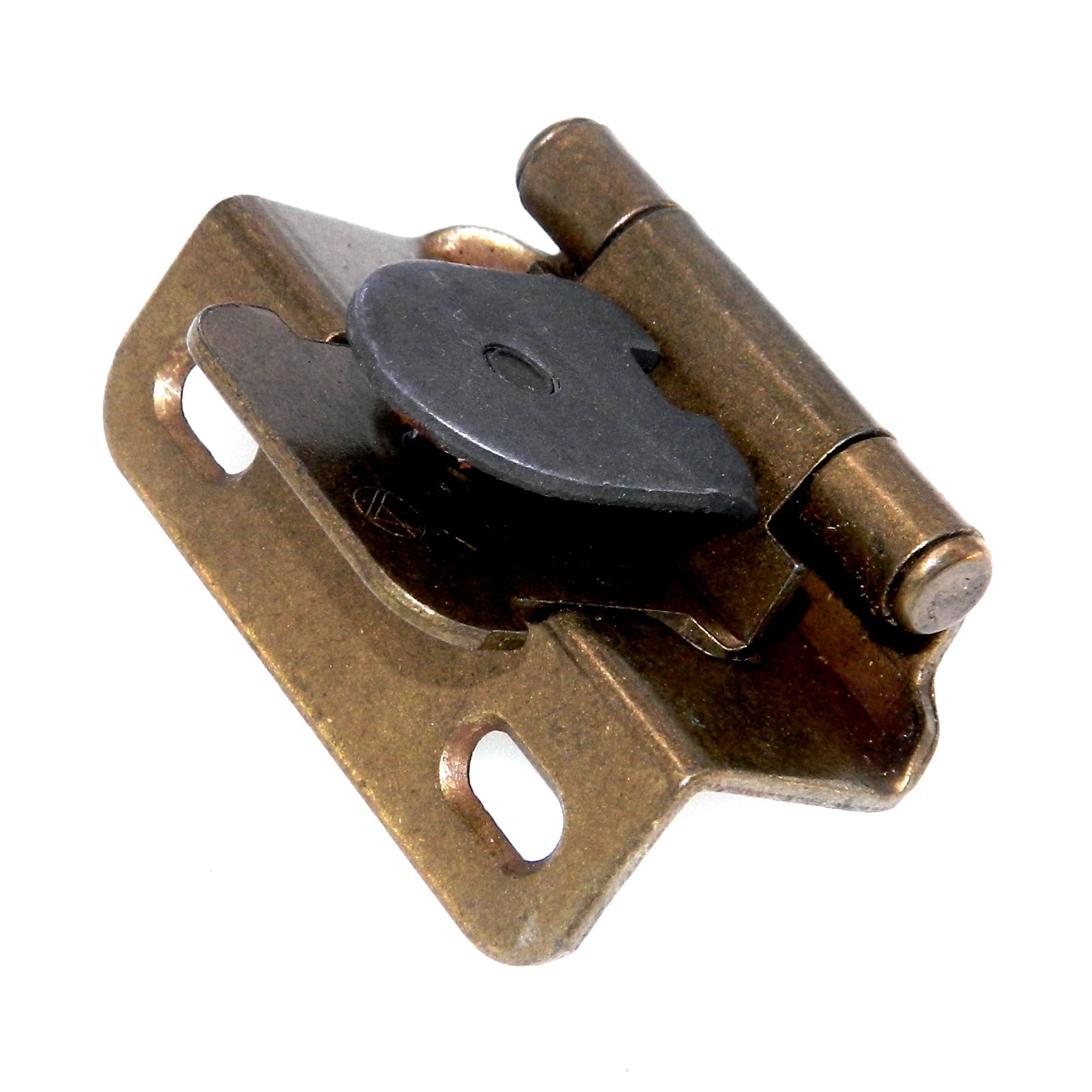 Single Demountable Cabinet Hinge 1/2" Overlay, Burnished Brass CM8719-BB