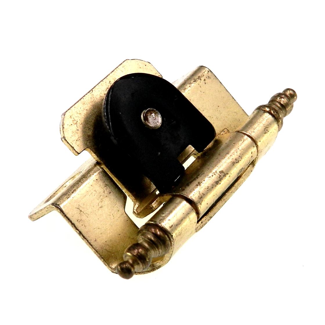 Single Demountable Cabinet Hinge 1/2" Overlay, Polished Brass CM8719T4-3