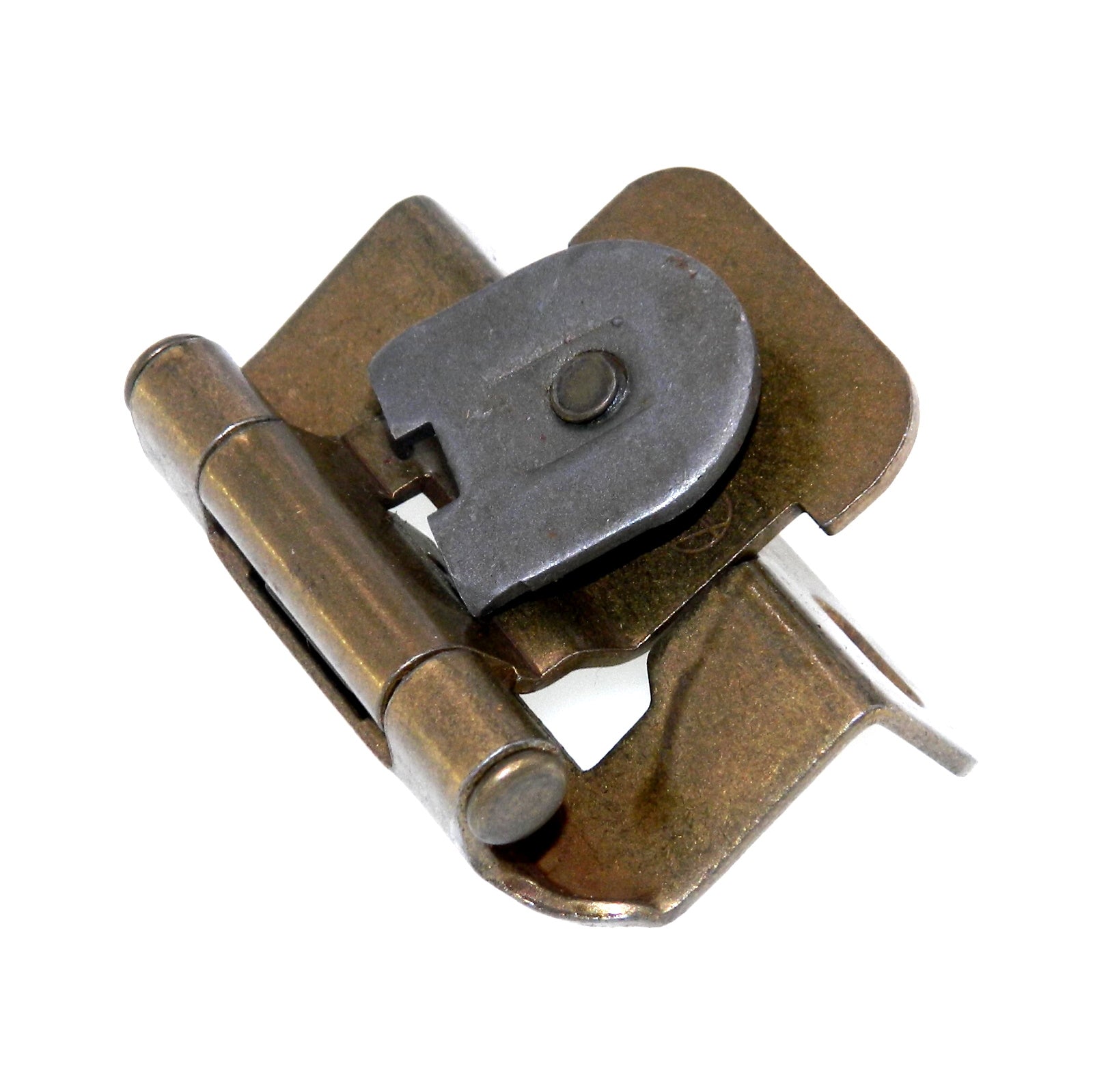 Single Demountable, Reverse Bevel Cabinet Hinge, Burnished Brass CM8724-BB