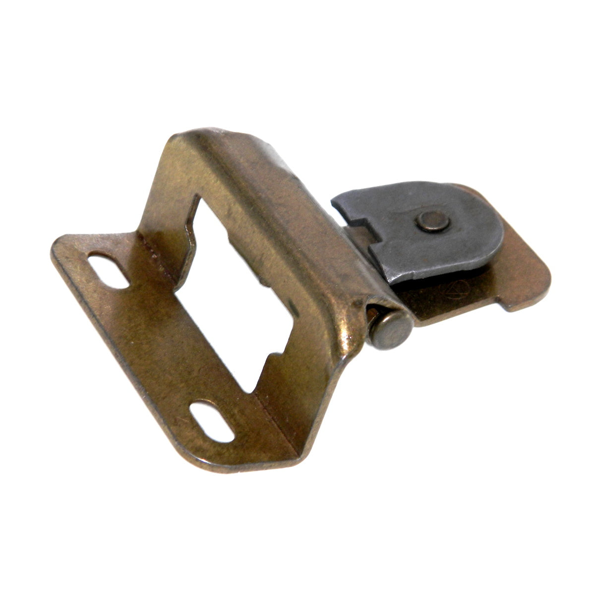 Single Demountable, Reverse Bevel Cabinet Hinge, Burnished Brass CM8724-BB