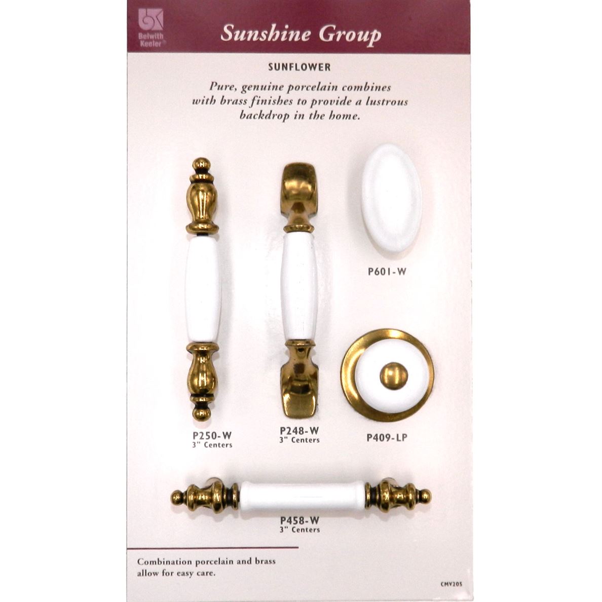 Hickory Hardware White English Cozy 1 1/4" Knob with Lancaster Hand Polished Brass Backplate Base P409-LP