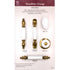 Hickory Hardware Manor House Polished Brass and White 3"cc Cabinet Handle P248-W