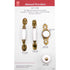 Hickory Hardware Tranquility Light Almond & Lancaster Hand Polished Brass Round 1 1/4" Porcelain Knob P222-LAD