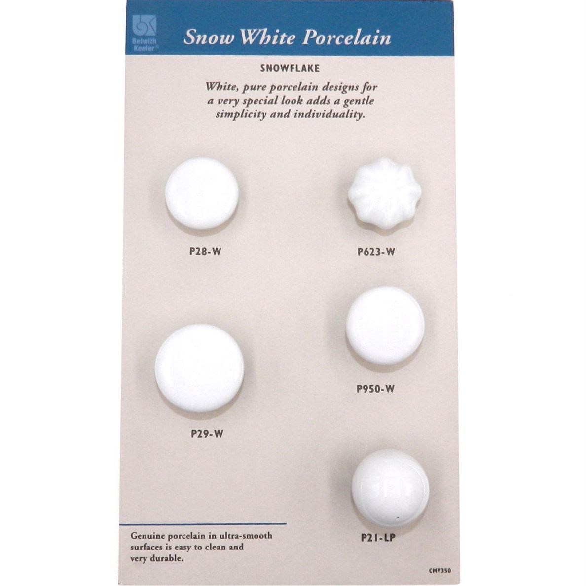 Hickory Hardware ENGLISH COZY White Round 1 1/4" Porcelain Cabinet Knob P28-W