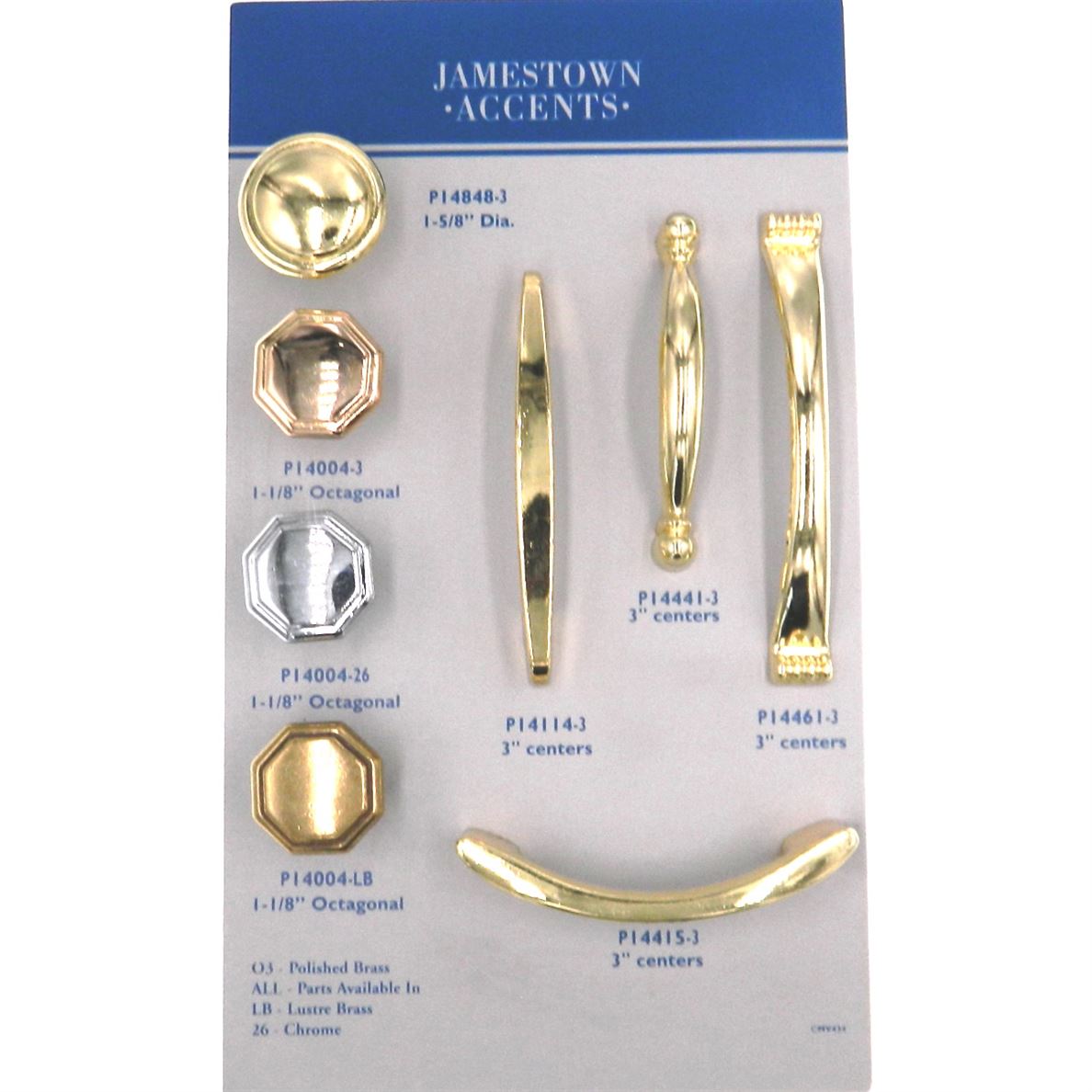 10 Pack Hickory Conquest P14461-3 Polished Brass 3"cc Arch Cabinet Handle Pull