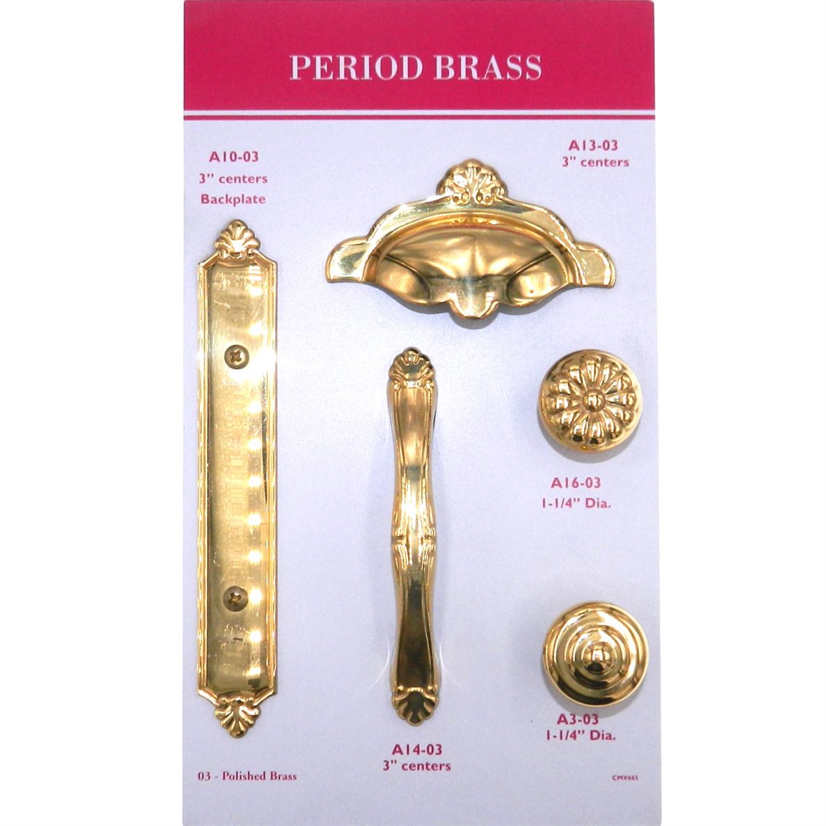 Belwith Keeler Sechel A14 Polished Brass 3"cc Solid Brass Arch Cabinet Handle Pull