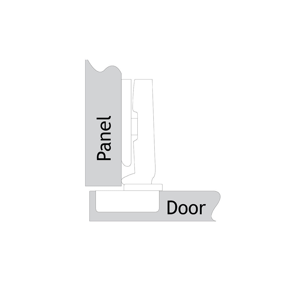 Hickory Nickel Slide-on 100 deg. Full Overlay Concealed Euro Hinge P5107-14