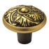 Keeler D2-06 Winchester Brass 1 1/4" Mushroom Cabinet Knob Pulls Acanthus