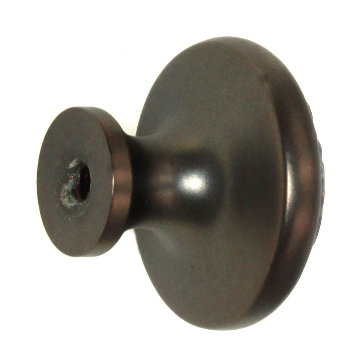 Keeler Acanthus 1 1/4" Leaf Round Solid Brass Cabinet Knob Refined Bronze D26-RB