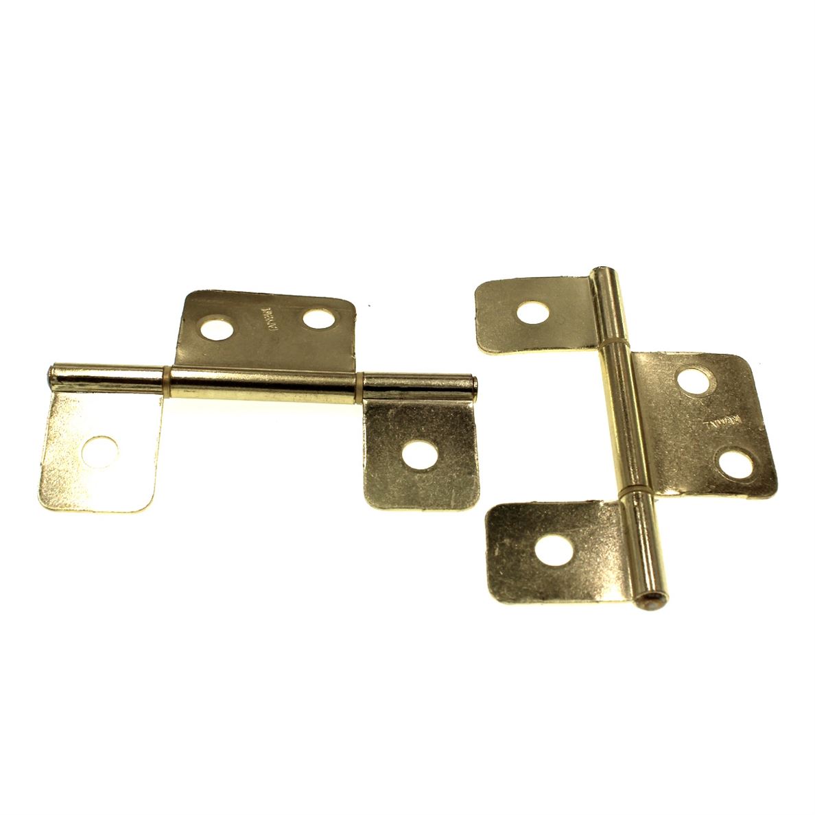 Lawrence Brothers 3 1/2" x 2 3/8" Non-Mortise Hinge Satin Brass 2 Pack D833S-DB