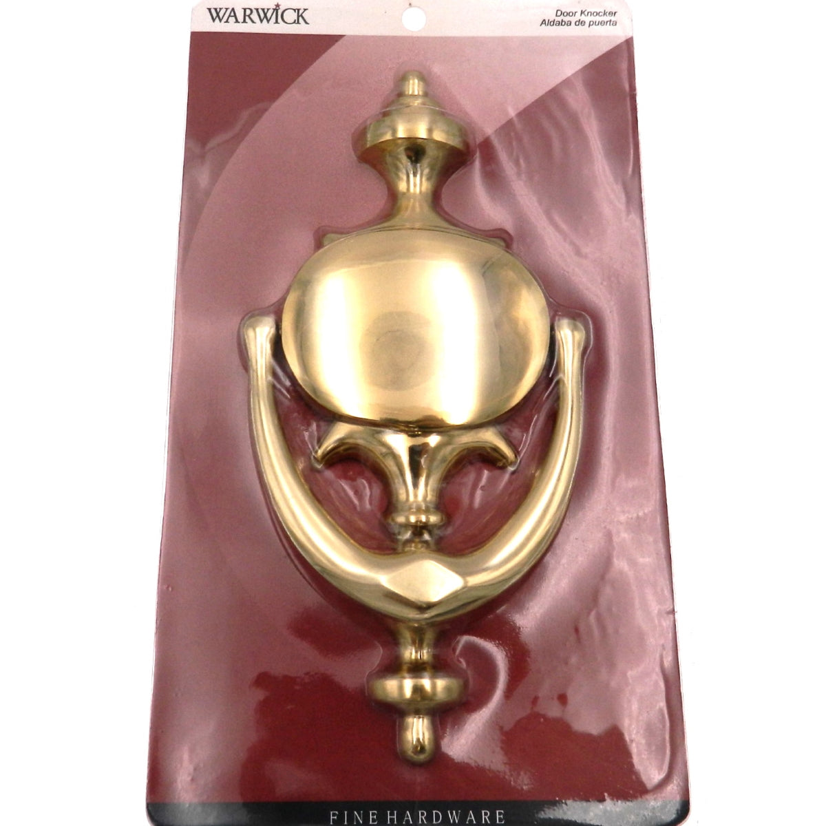 Warwick Classic Traditional Large Door Knocker, Polished Brass DA3001PB