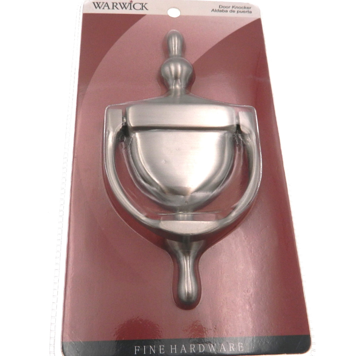 Warwick Classic Traditional Standard Door Knocker, Satin Nickel DA3002SN