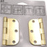 3 Pack Warwick 3" Door Hinge, 5/8" Radius Corner, Polished Brass DA3010PB