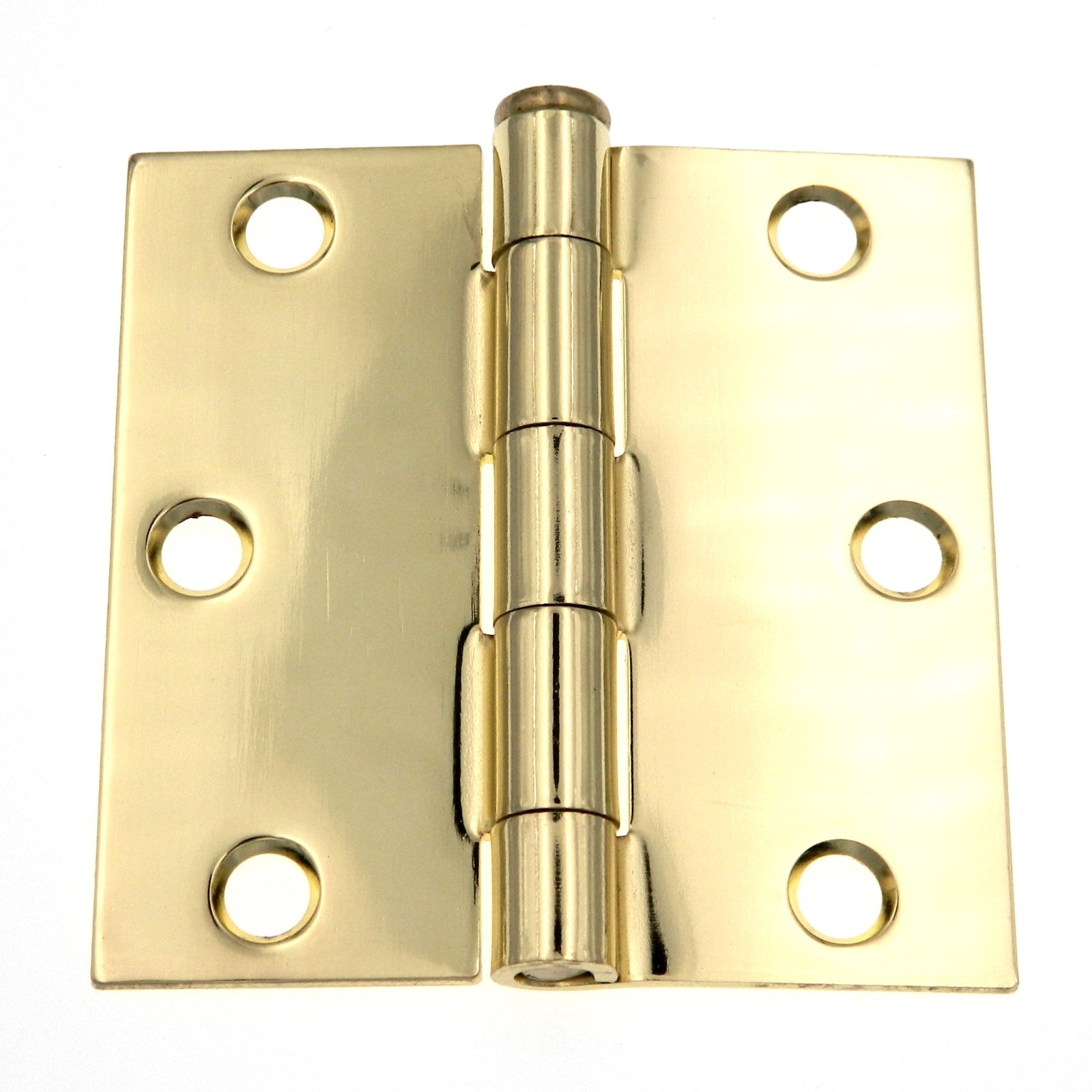 3 Pack Warwick 3" Door Hinge, Square Corner, Polished Brass DA3011PB