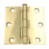 3 Pack Warwick 3" Door Hinge, Square Corner, Polished Brass DA3011PB