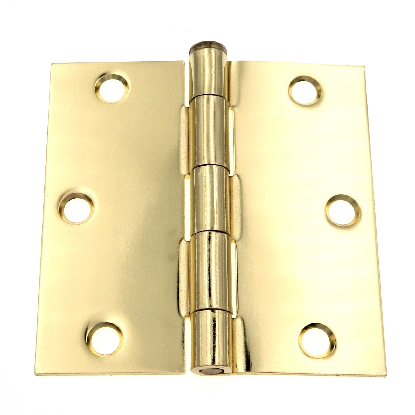 3 Pack Warwick 3 1/2" Door Hinge, Square Corner, Polished Brass DA3013PB