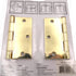 3 Pack Warwick 3 1/2" Door Hinge, Square Corner, Polished Brass DA3013PB