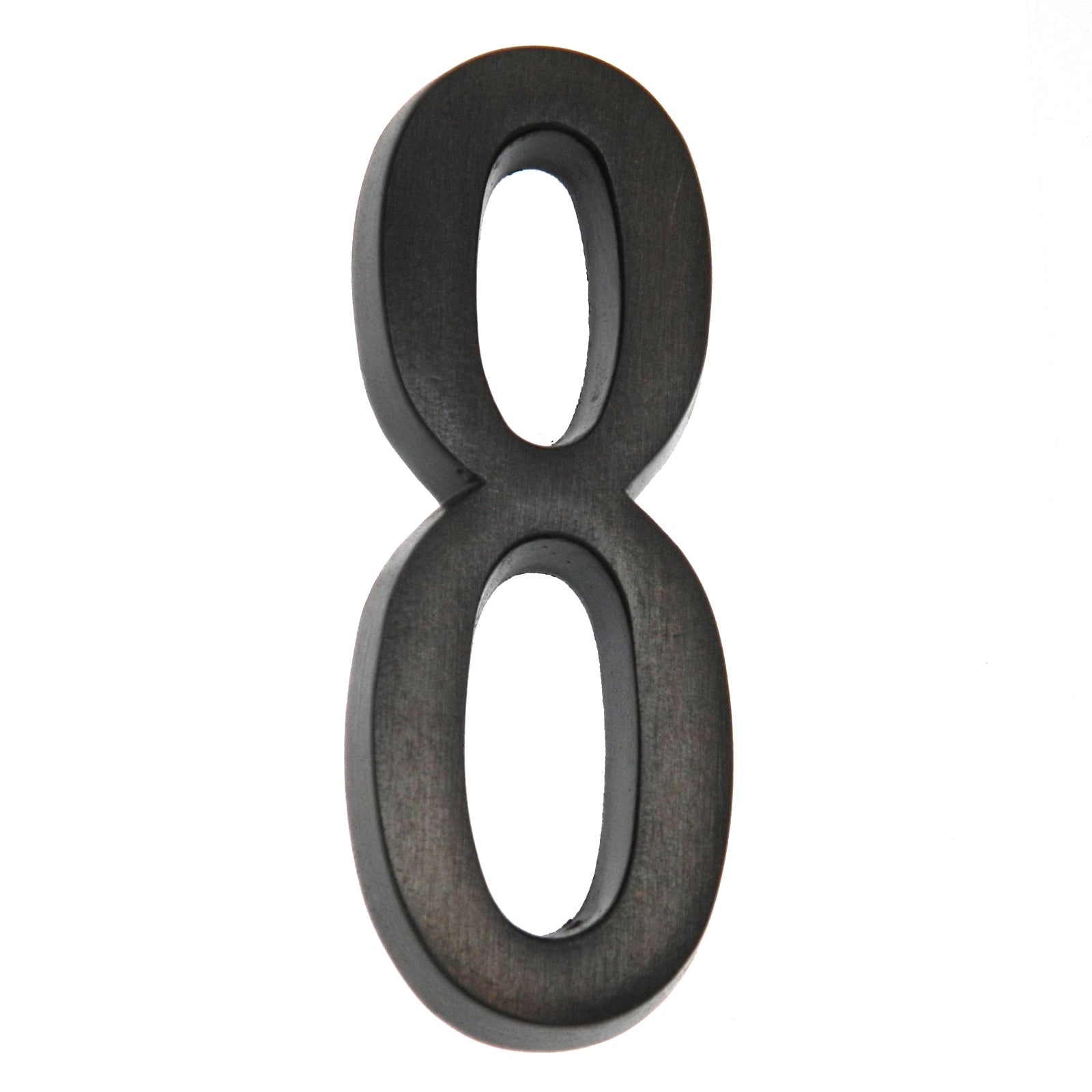 Warwick White Custom Arch House Number Plaques with Bronze Address Numbers