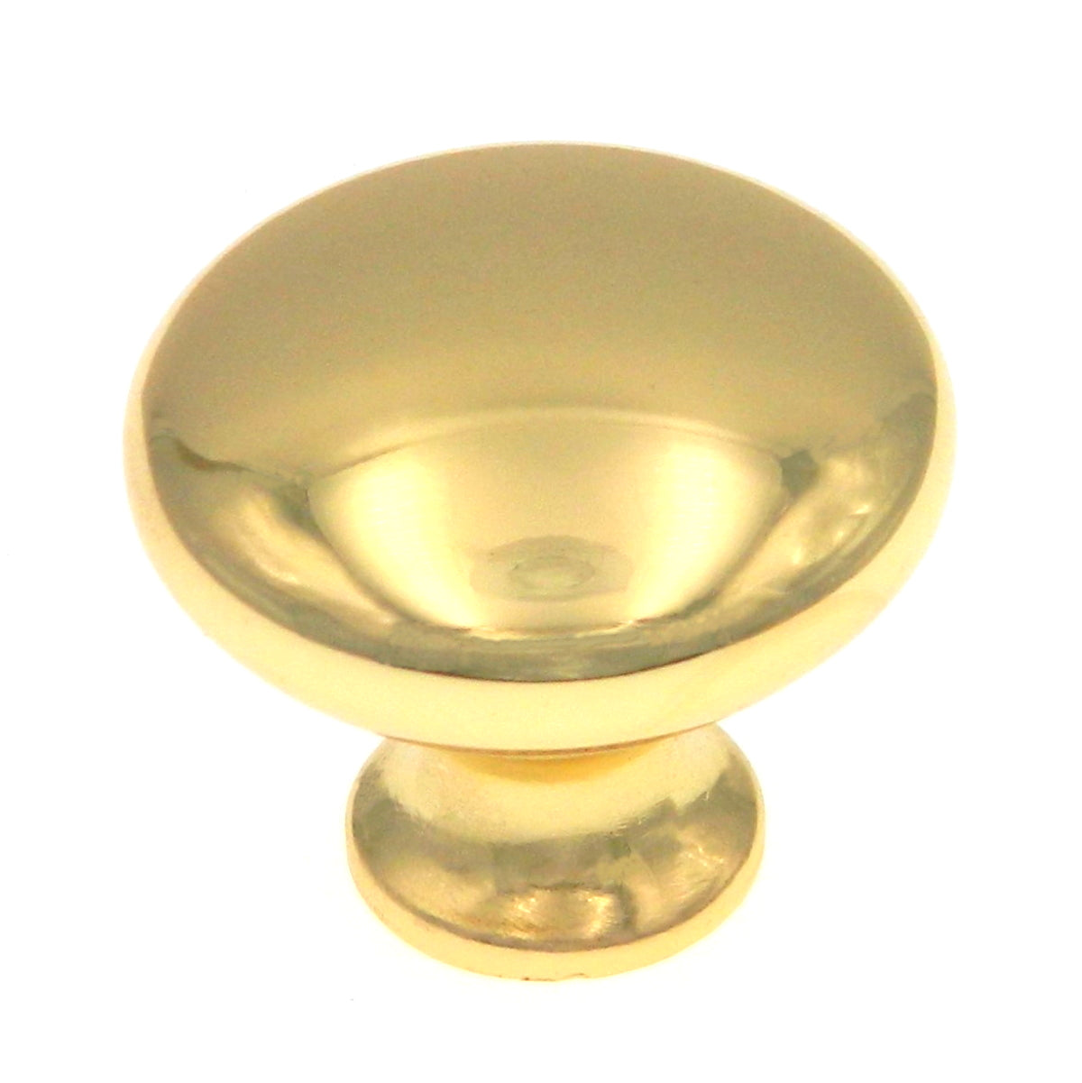 Warwick Traditional Polished Brass 1 1/4" Solid Round Cabinet Knob Pull DH1001PB