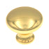 Warwick Traditional Polished Brass 1 1/4" Solid Round Cabinet Knob Pull DH1001PB