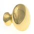 Warwick Traditional Polished Brass 1 1/4" Solid Round Cabinet Knob Pull DH1001PB