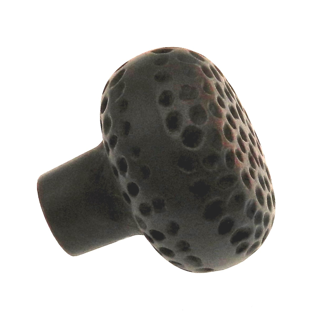 Warwick Rustic Bronze 1 1/4" Solid Hammered Round Cabinet Knob Pull DH1003BZ